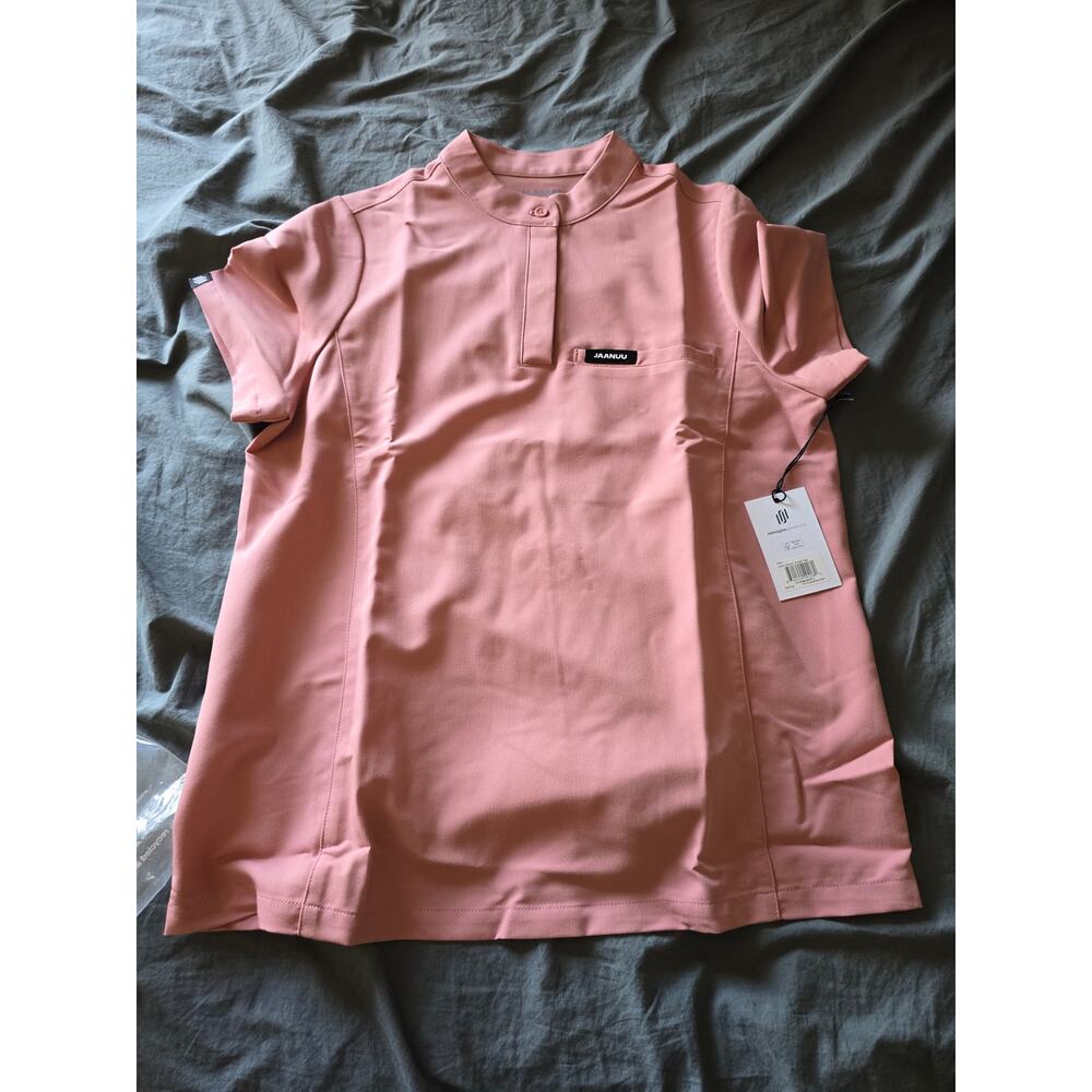 Jaanuu Women's Drawstring Scrub Pants in Dusty Rose - Picture 7 of 10